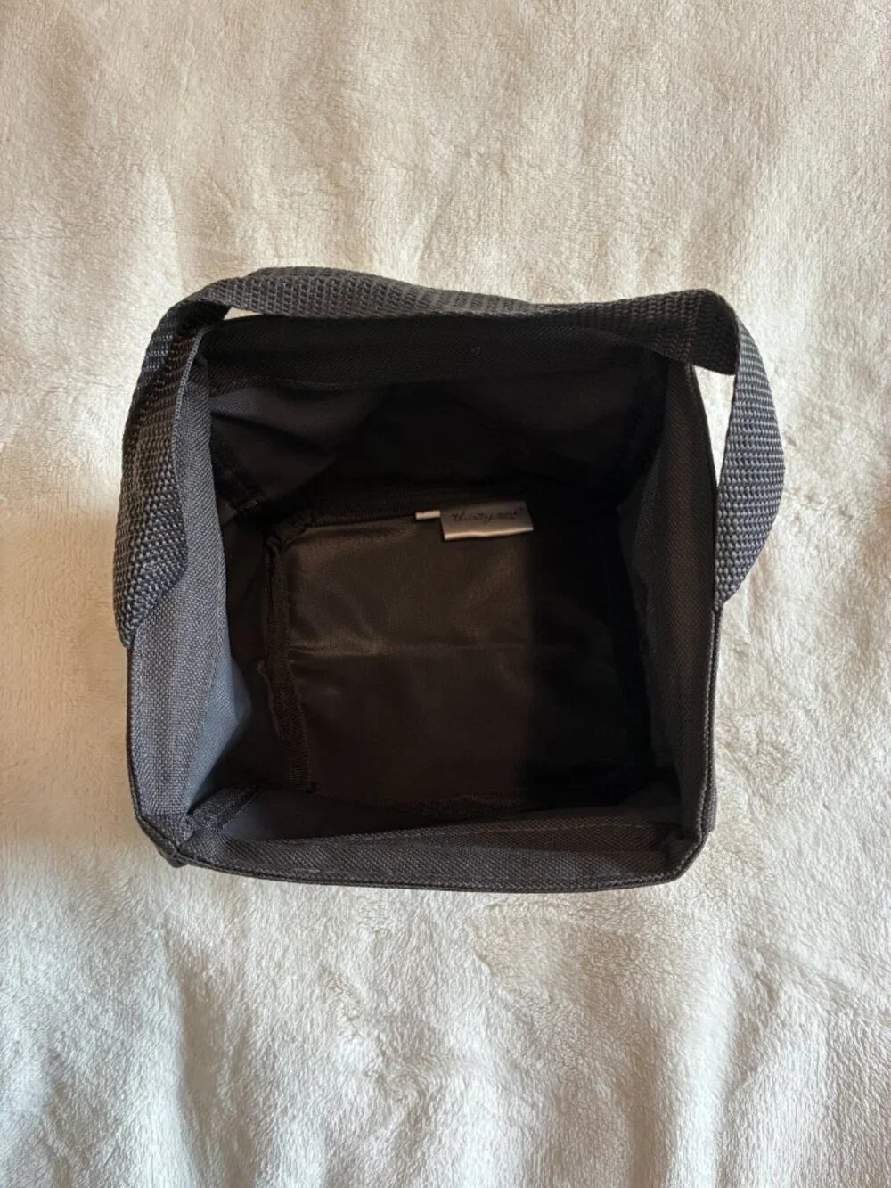 Thirty-One Littles Carry-All Caddy Camera Print Gray Organizer Bin Storage Tote